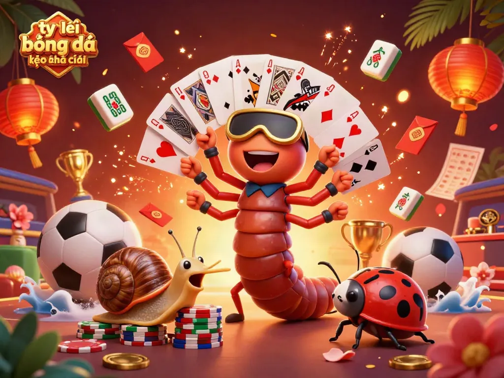 Engage with tỷ lệ bóng đá kèo nhà cái through a vibrant 3D casino illustration of animated characters.