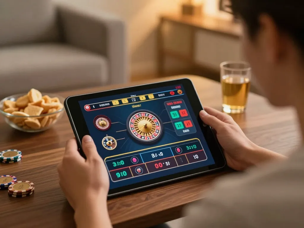 Engaging online gaming experience at Trang chủ s8 with tablet roulette interface