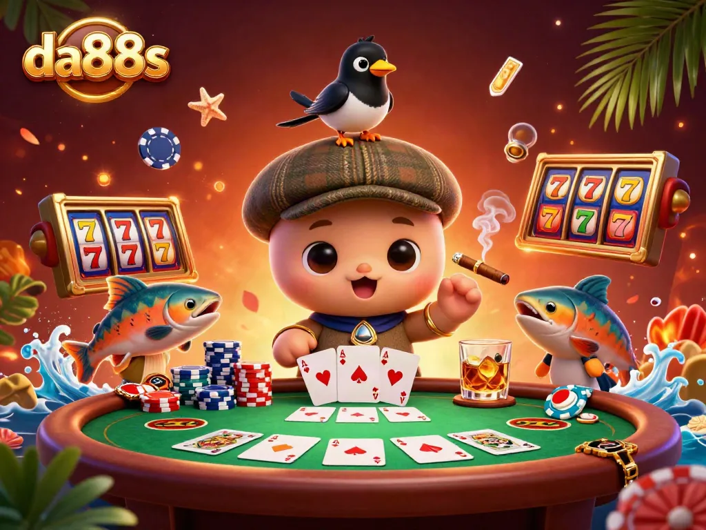 Engage with da88s at a vibrant casino scene featuring Nessie and playful elements.