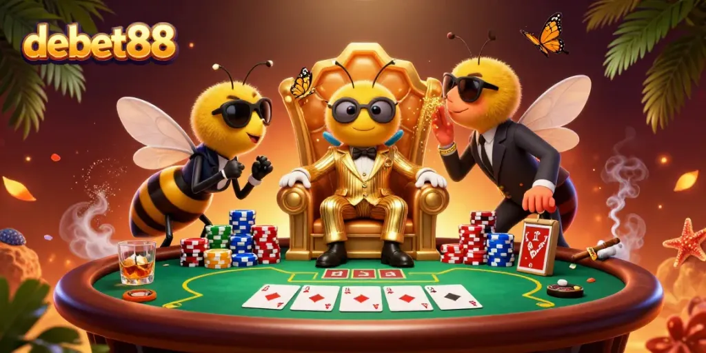 Experience exciting gaming action with debet88 in this vibrant casino scene.