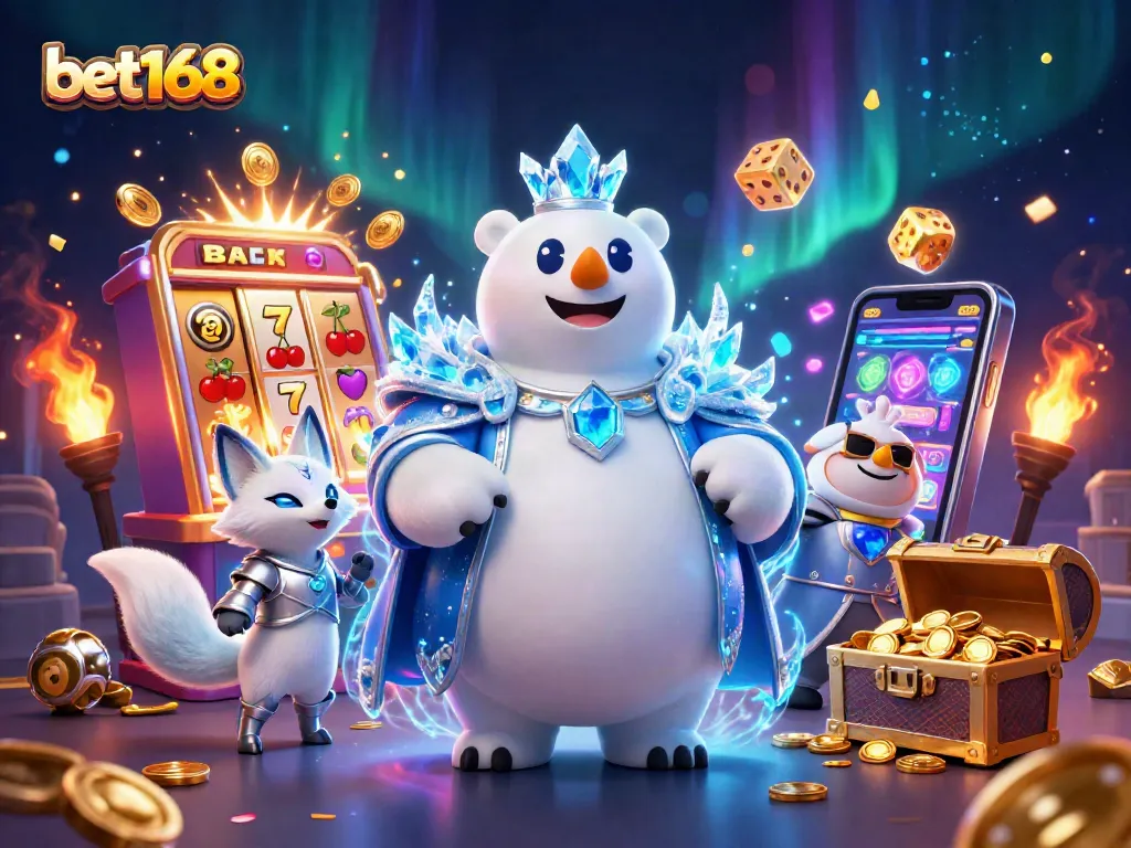 Play exciting games at bet168 with colorful slots, golden dice, and dazzling jackpots.