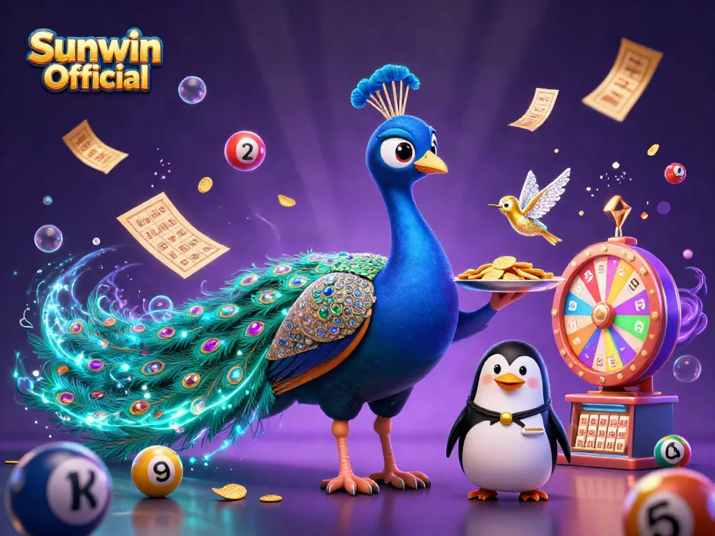 Experience the excitement of Sunwin Official with colorful elements and characters from the gaming universe.
