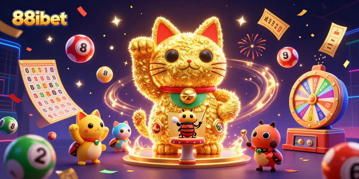 Experience winning moments at 88ibet with a dynamic illustration of fun casino elements and gaming excitement.
