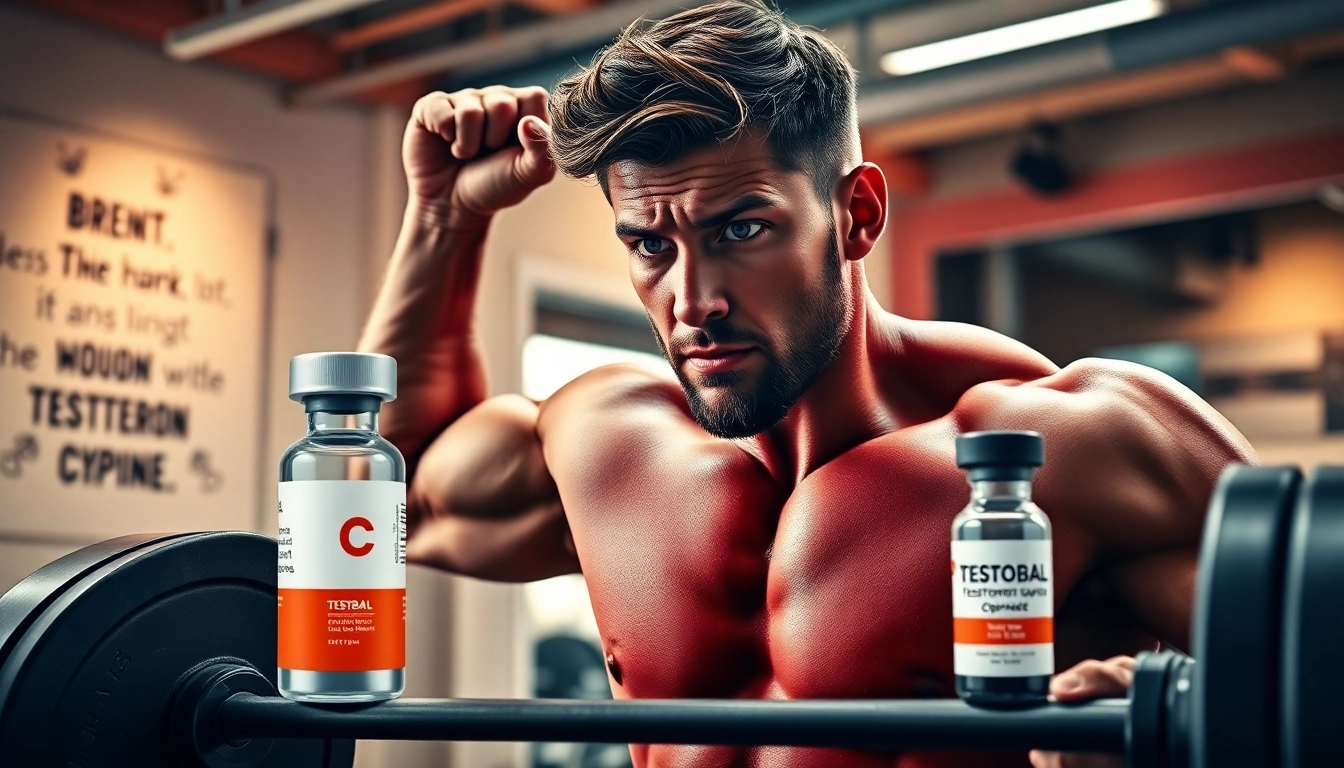 Versterk je spiermassa met Testobal C Testosteron Cypionate en een sterke atleet in de sportschool.
