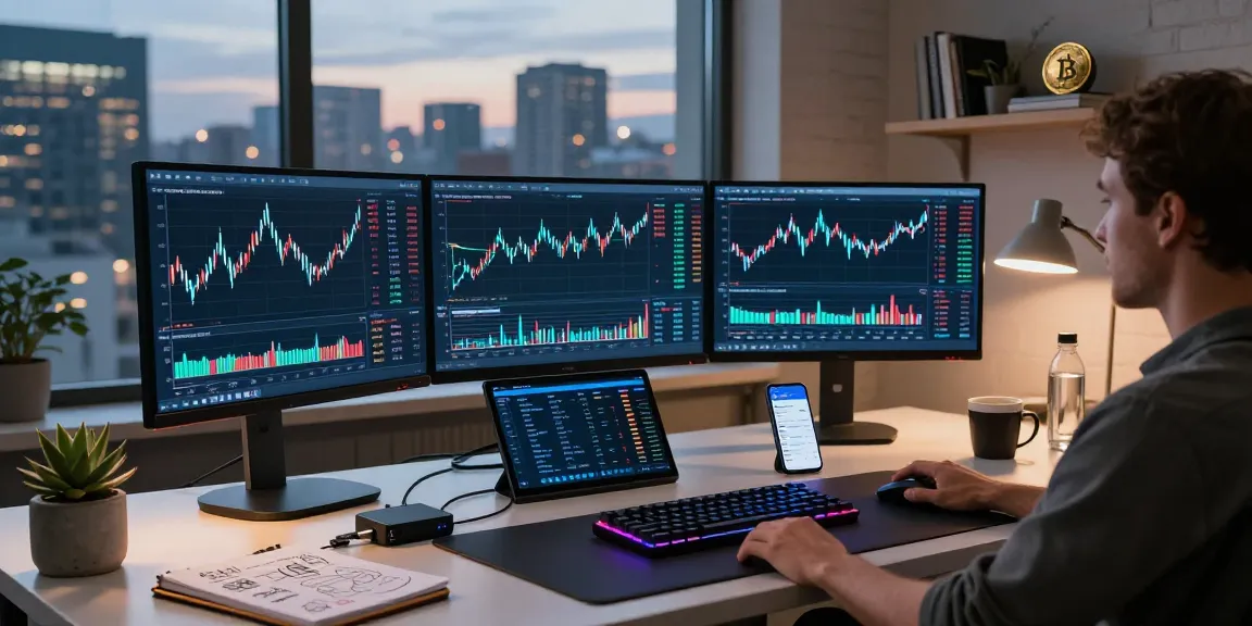 website laten maken met innovatieve cryptocurrency-tools op een moderne werkplek