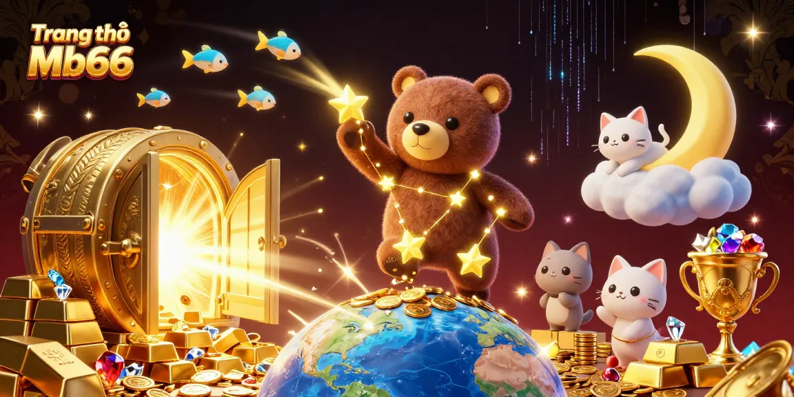 Win big with Trang chủ Mb66 in a vibrant 3D casino-themed illustration.