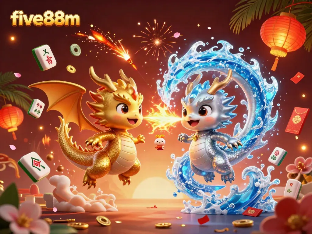 Experience thrilling gameplay with five88m's dynamic dragons, creating excitement in a casino atmosphere.
