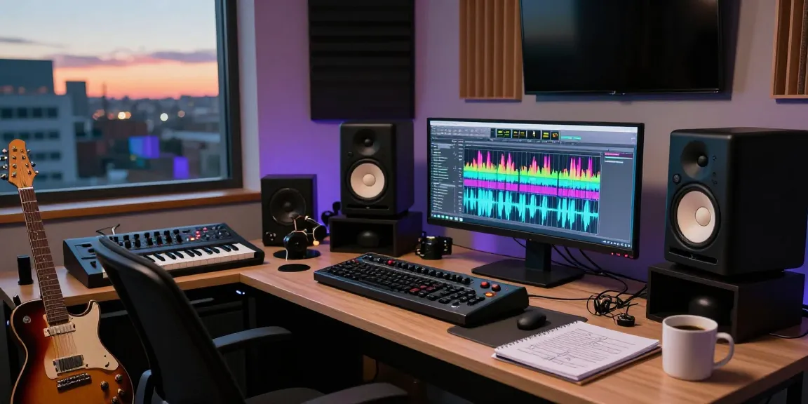 Audio engineer working on SC88 sound module setup in modern studio