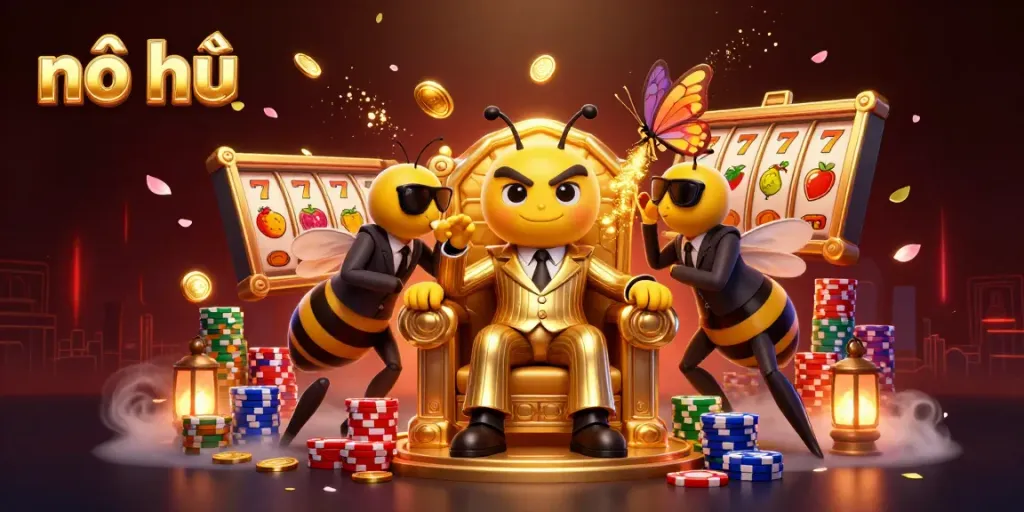 Experience thrilling nổ hũ action with a vibrant scene of 3D characters and jackpot elements.
