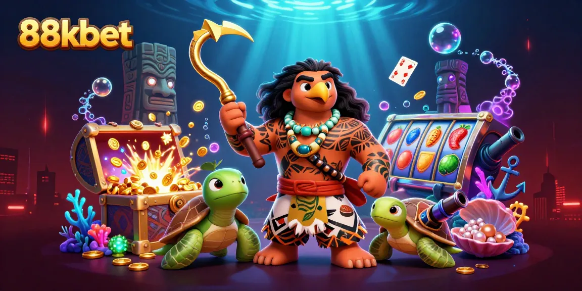 Engage with 88kbet in a vibrant 3D illustration showcasing thrilling slot action.
