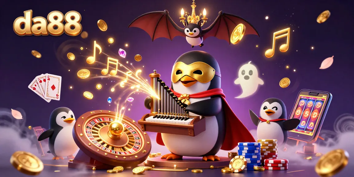 Experience the thrill with da88's phantom penguin playing golden notes and coins in vivid detail.